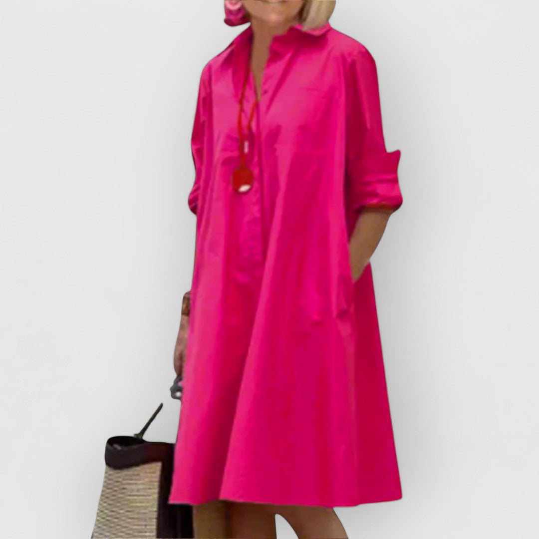 Danielle - Classic A-Line Lapel Dress