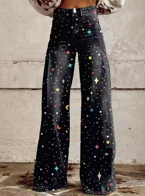 Qiana - Celestial Vibes Boho Vintage Pants