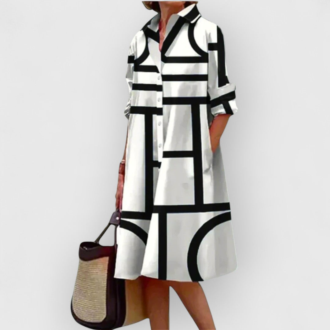 Danna - Modern Chic Lapel Dress