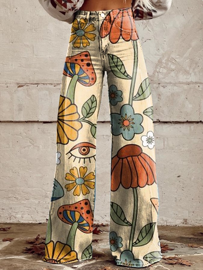 Ophelia - Wildflower Boho Vintage Pants