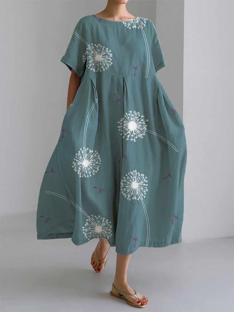 Aurora - Dandelion Print Maxi Dress