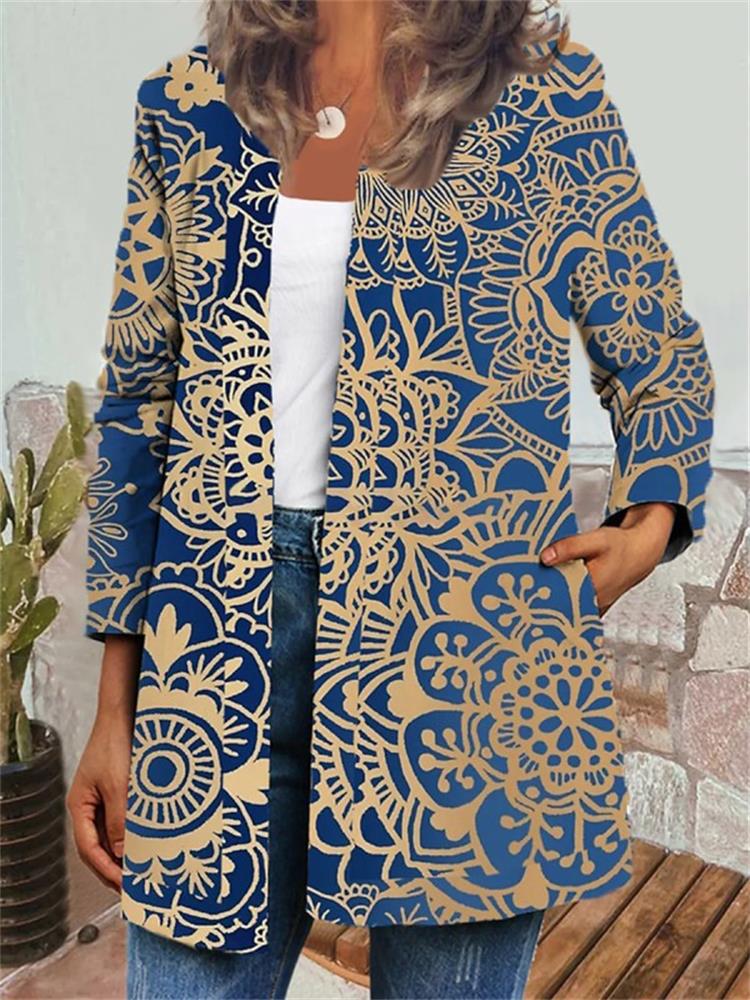 Janelle - Chic Retro Style Printed Cardigan