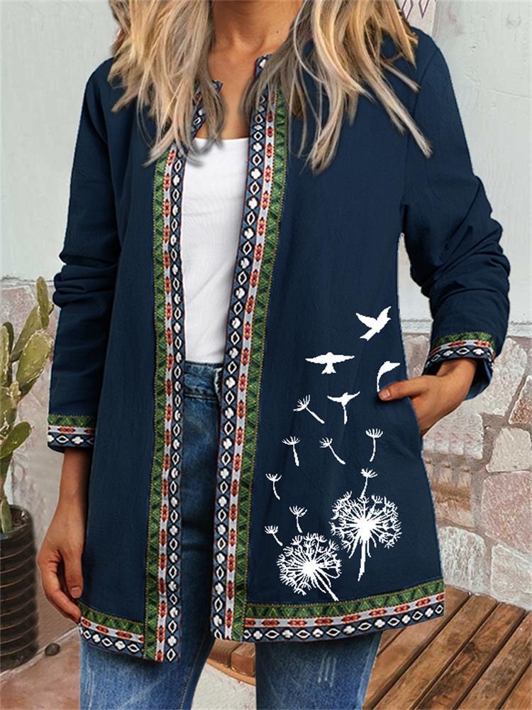 Kamila - Whimsical Retro Style Printed Cardigan