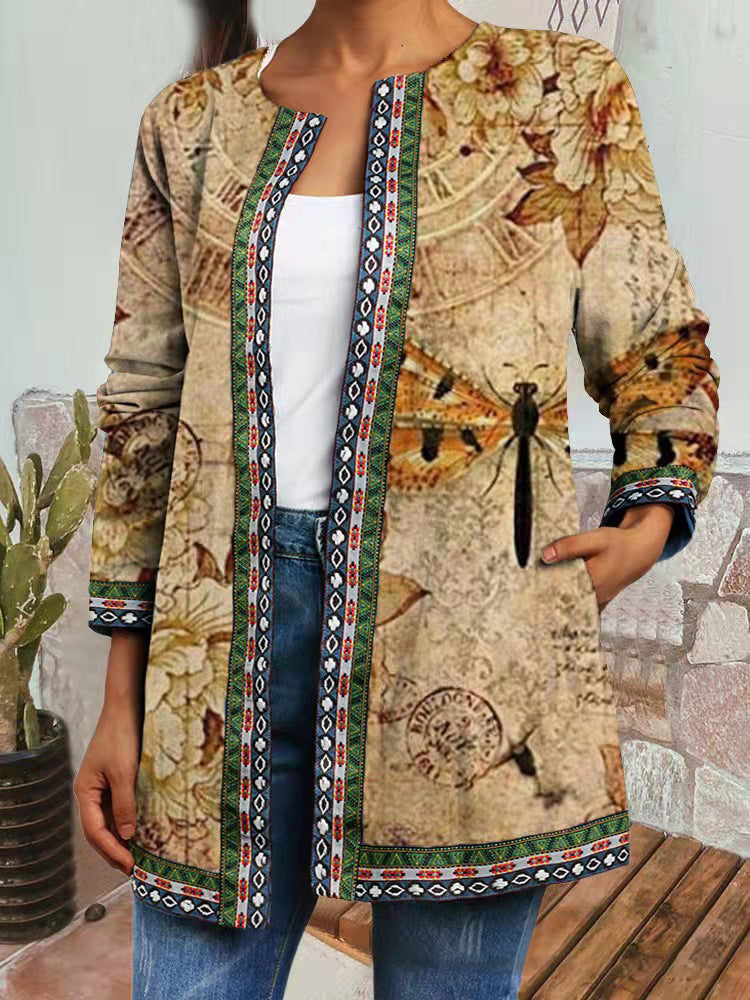 Hera - Enchanted Retro Style Printed Cardigan