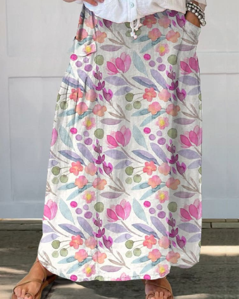 Rosabel - Blossom Breeze Pocket Skirt