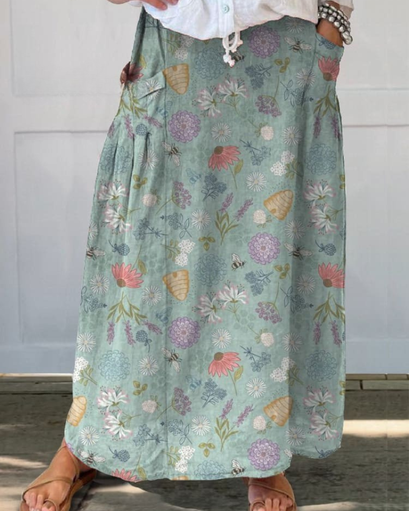 Maisie - Floral Buzz Pocket Skirt