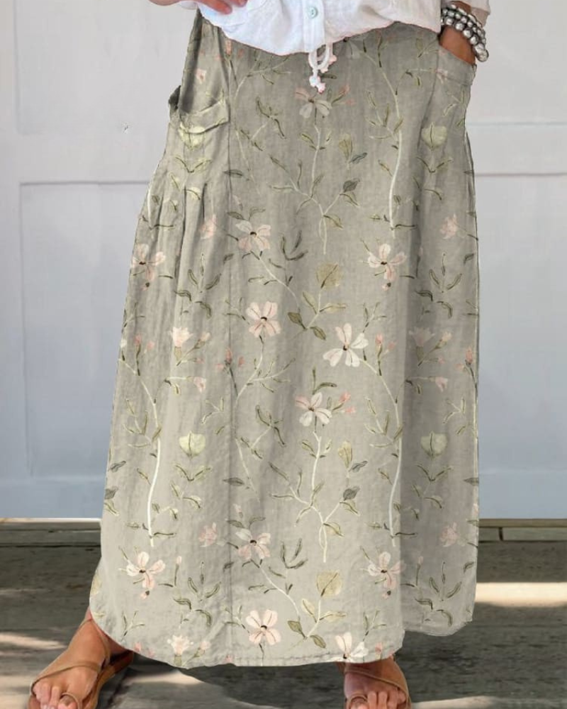 Chesa - Dusty Bloom Pocket Skirt