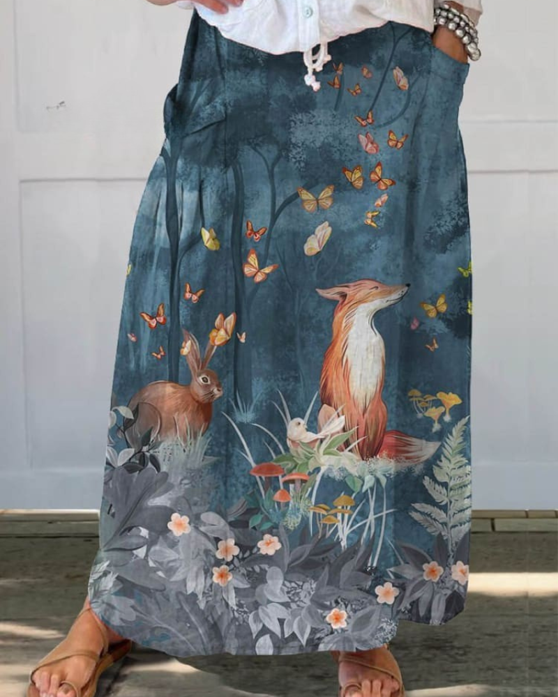 Raya - Forest Charm Pocket Skirt