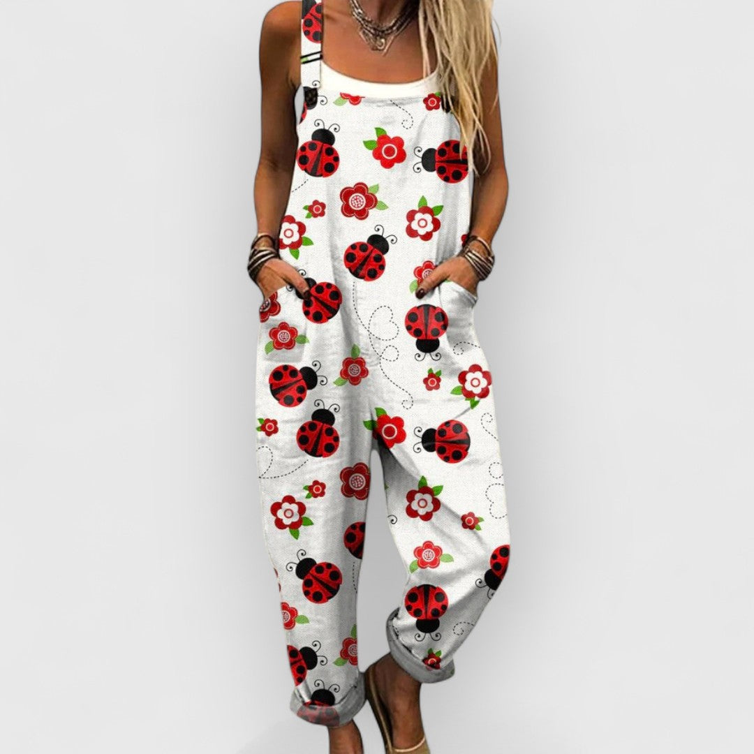Aiza – Whimsical Bugscape Jumpsuit