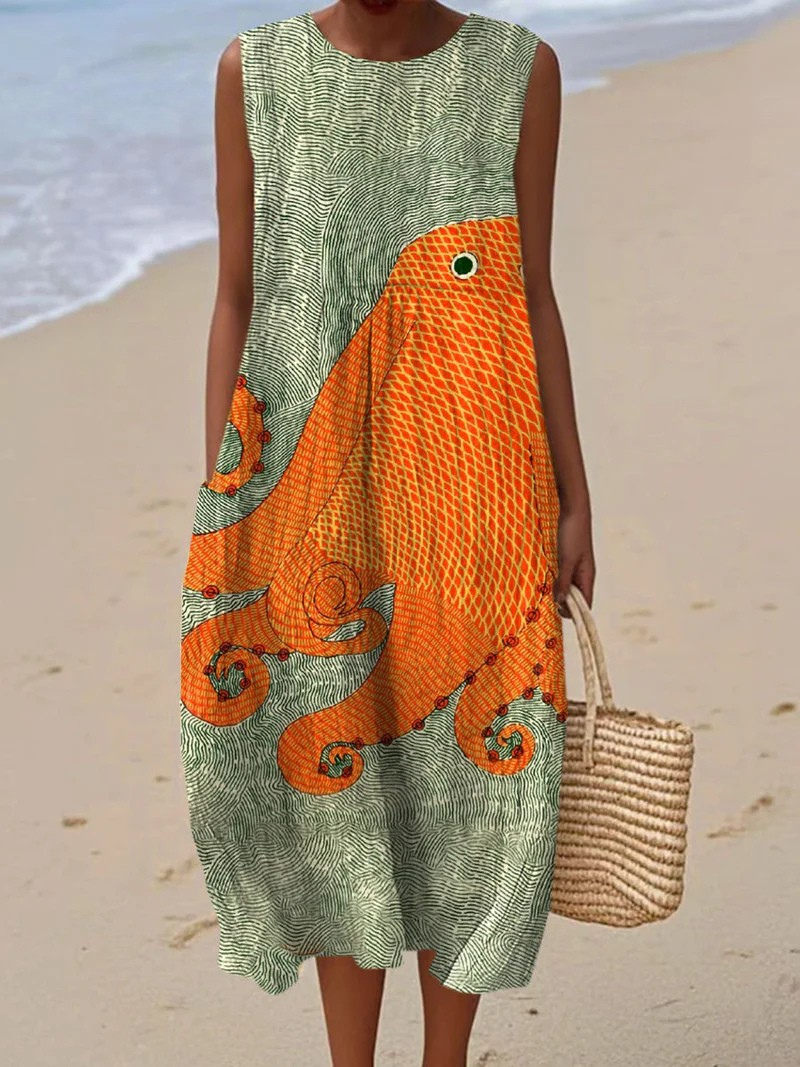 Kaelora – Vibrant Sleeveless Dress