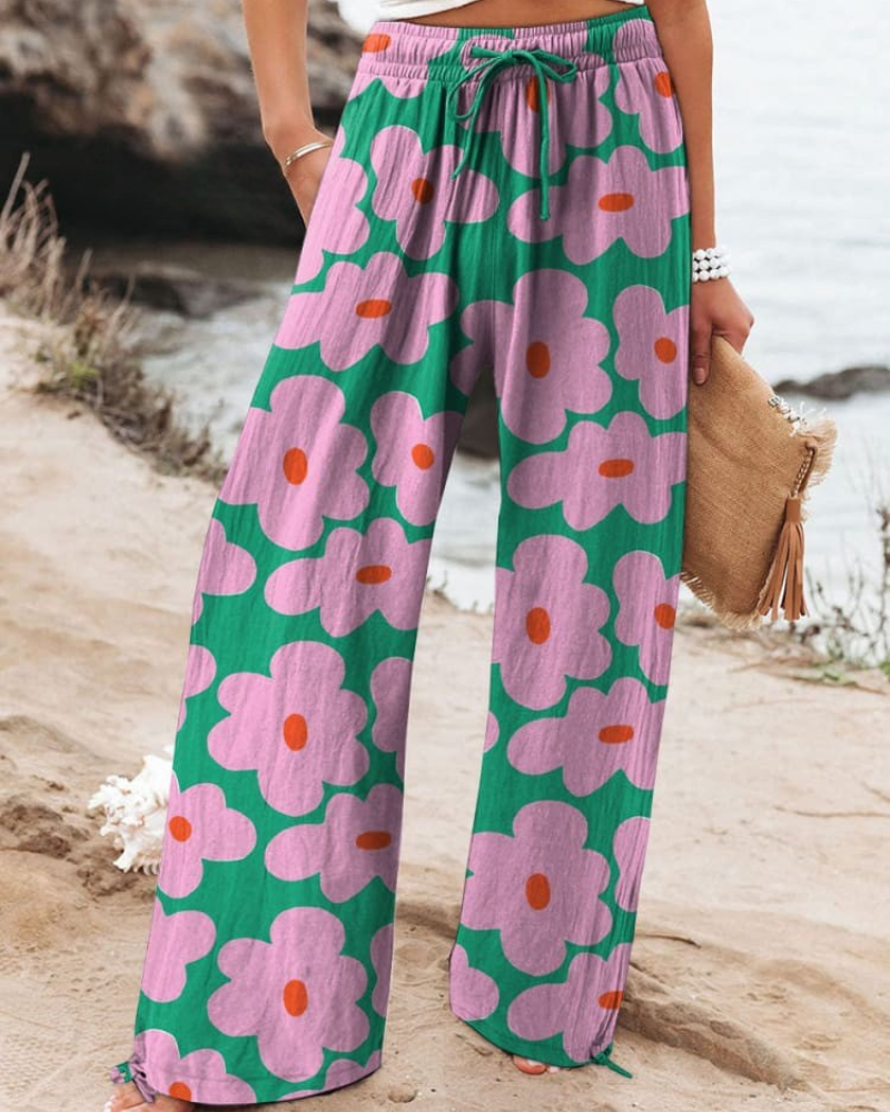 Lia - Floral Breeze Pants