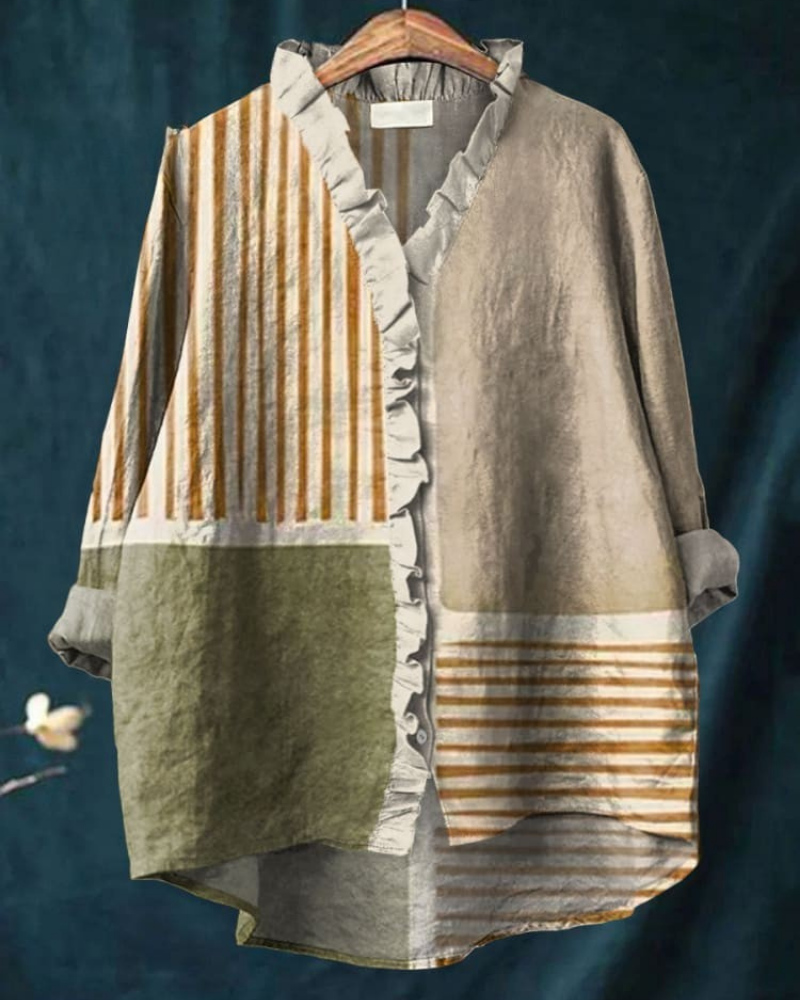 Amy - Modern Earth Ruffle Shirt