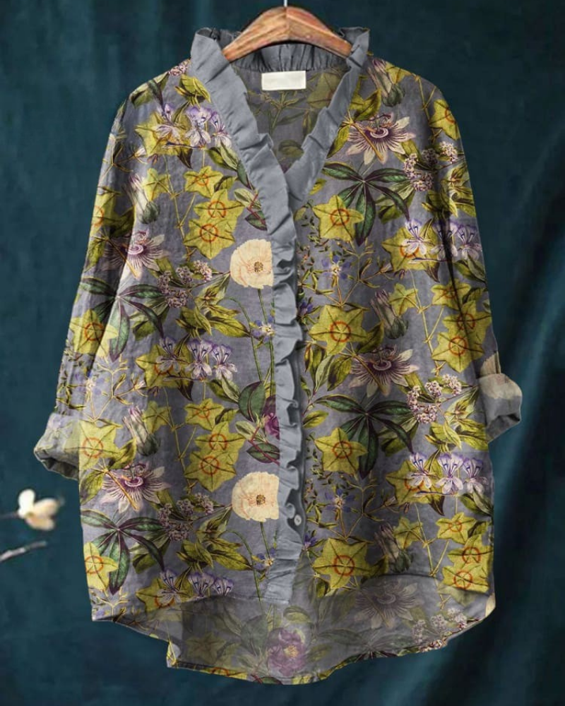 Karla - Serene Petal Ruffle Shirt