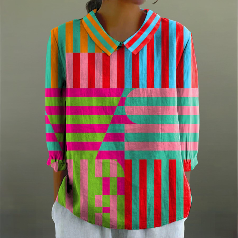 Nixie – Color Clash Vintage Blouse