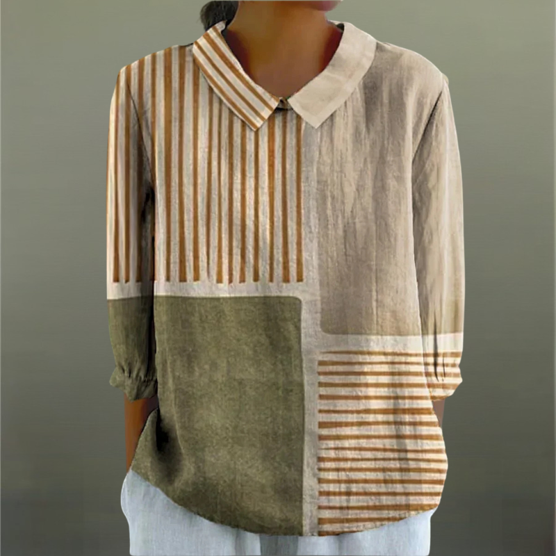 Elisea – Soft Geometry Vintage Blouse