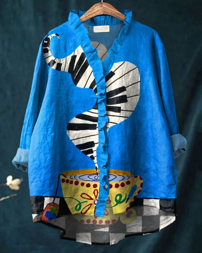 Madison - Artistic Rhythm Ruffle Shirt