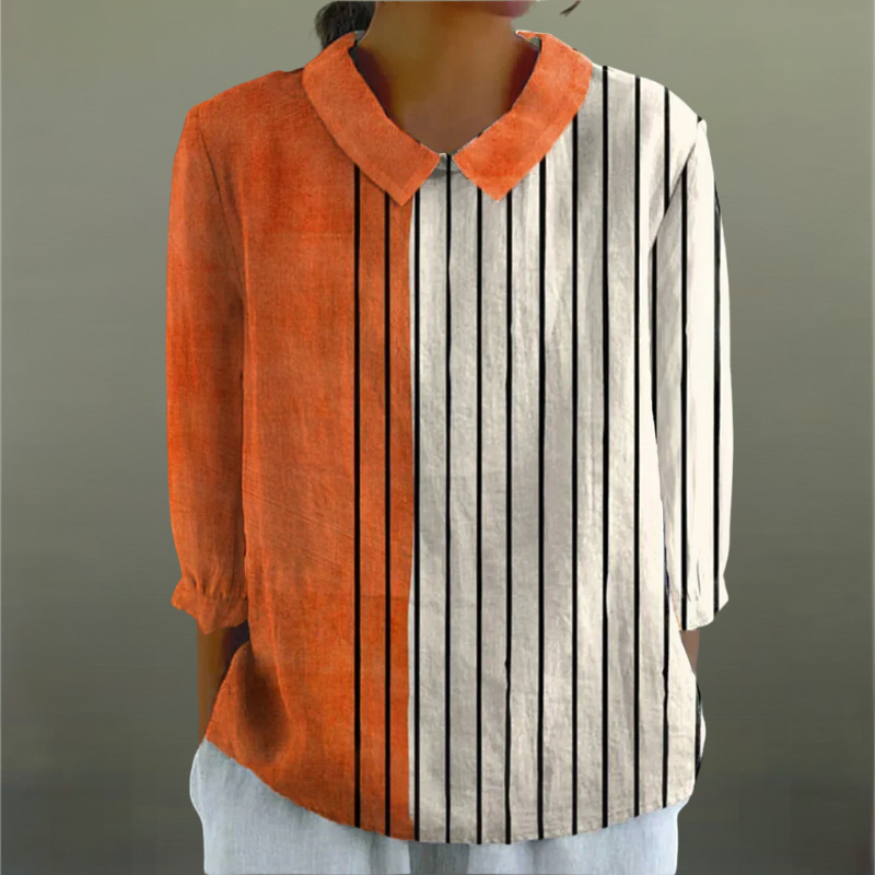 Lorelai – Modern Stripe Vintage Blouse