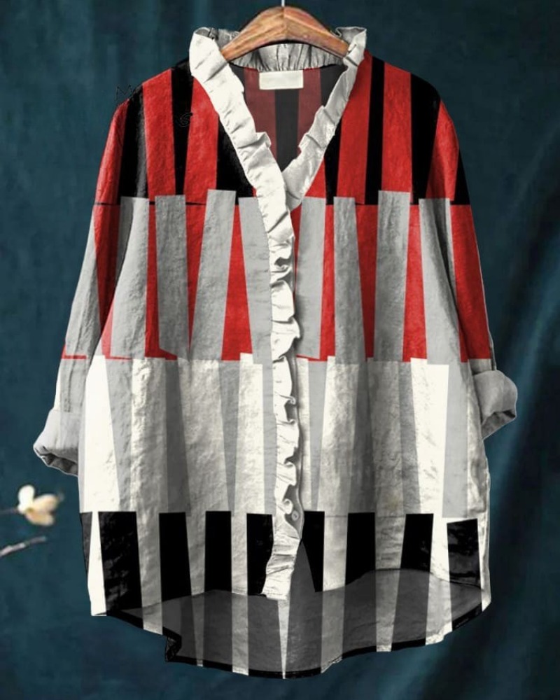 Kiera - Edgy Elegance Ruffle Shirt