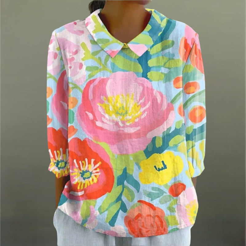 Celia – Petal Brush Vintage Blouse