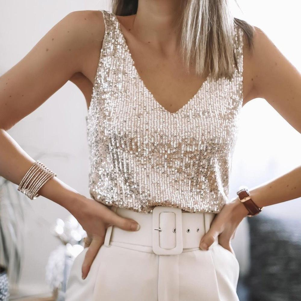 Patricia – Elegant Sequin Top