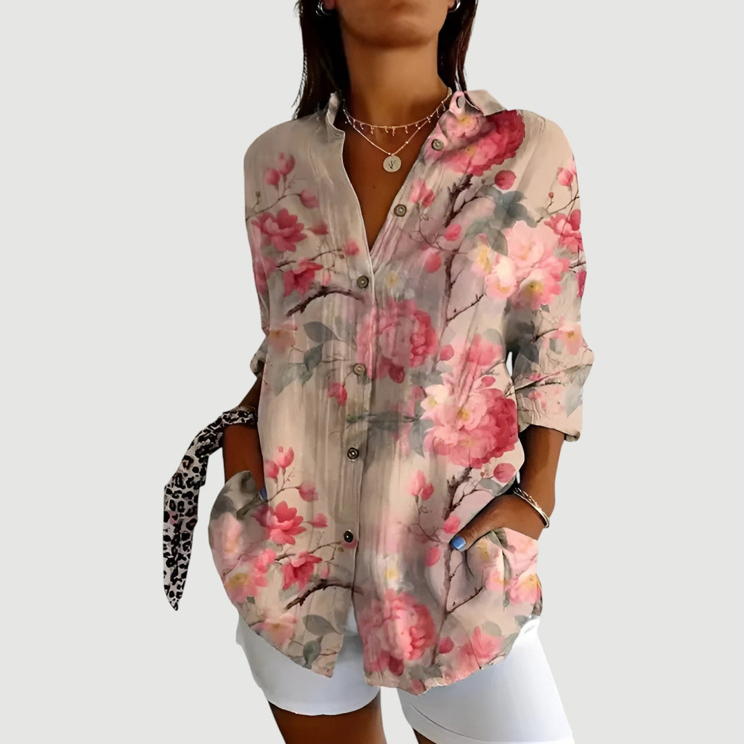 Ellsia – Delicate Bloom Shirt Blouse