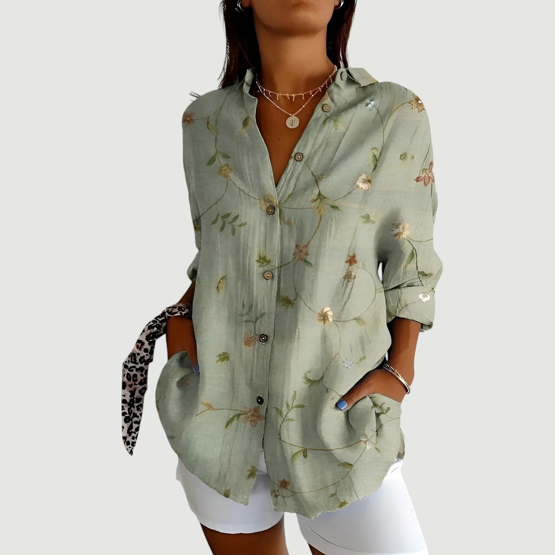 Amalie – Floral Breeze Shirt Blouse