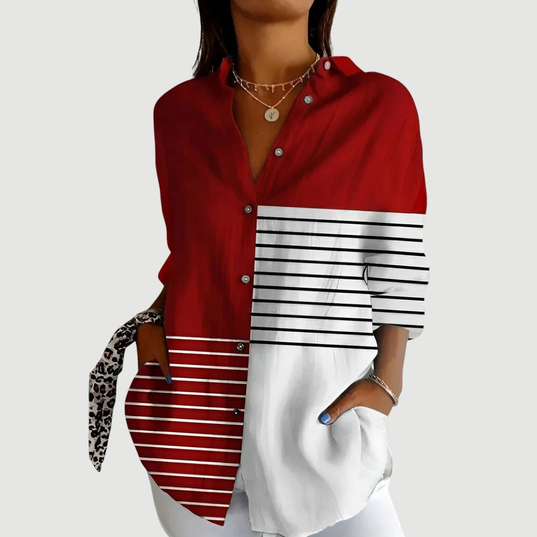 Gianne – Modern Stripe Shirt Blouse