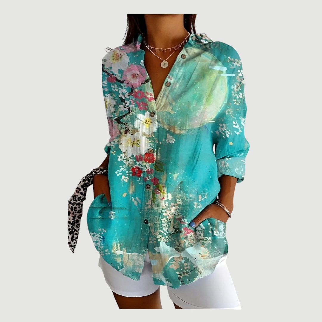 Giulia – Turquoise Dream Shirt Blouse