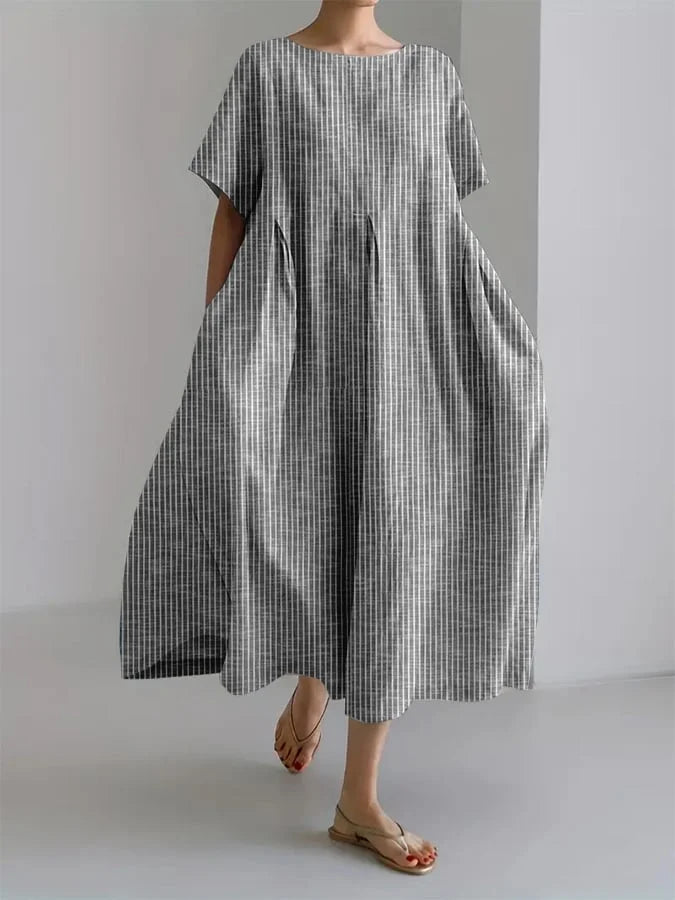 Eleanor - Retro Stripes Loose Dress