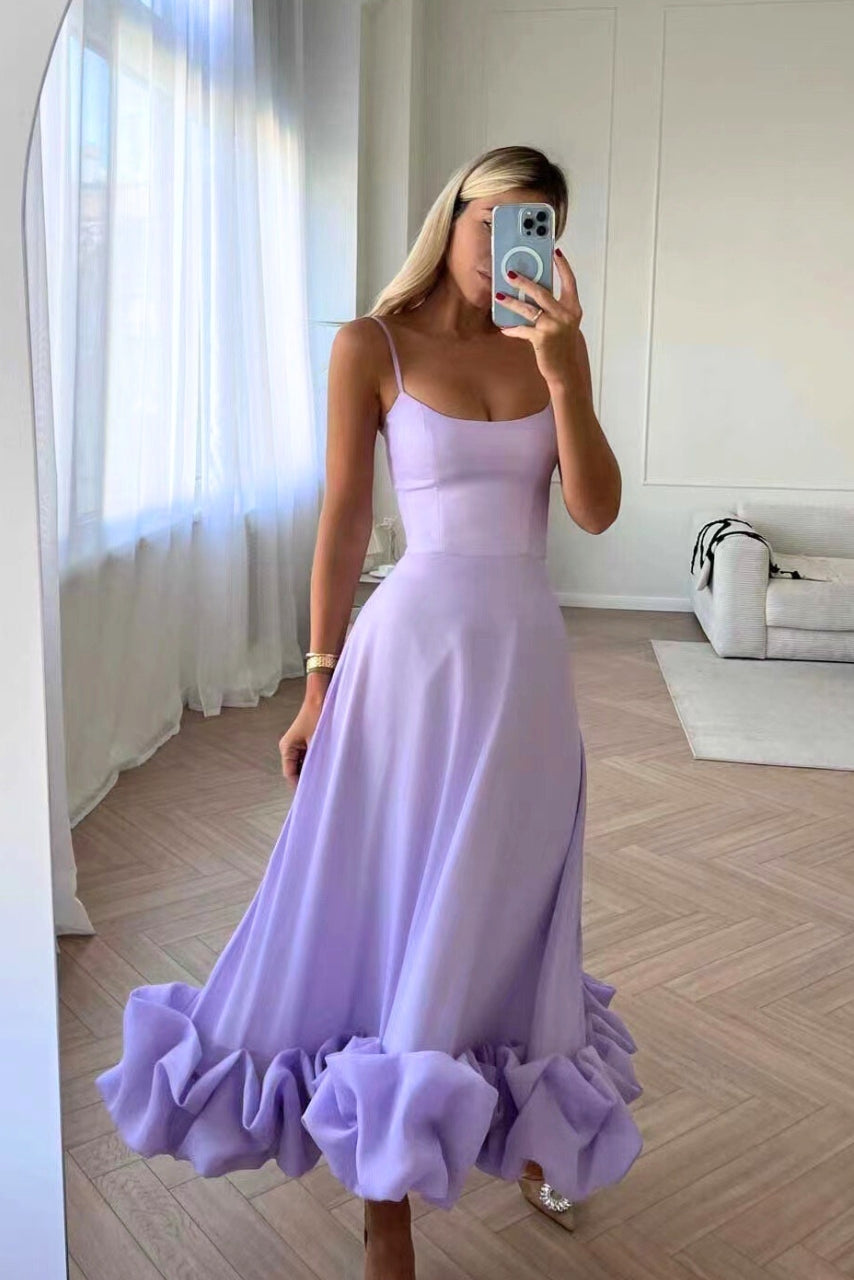 Annika - Elegant Ruffle Swing Dress