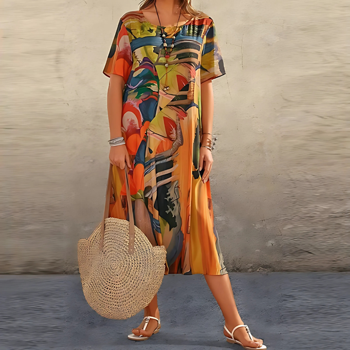 Colora - Elegant Floral Dress