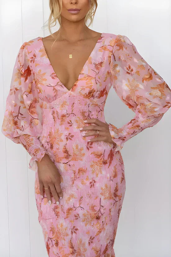Roxy - Elegant Floral Charm Dress