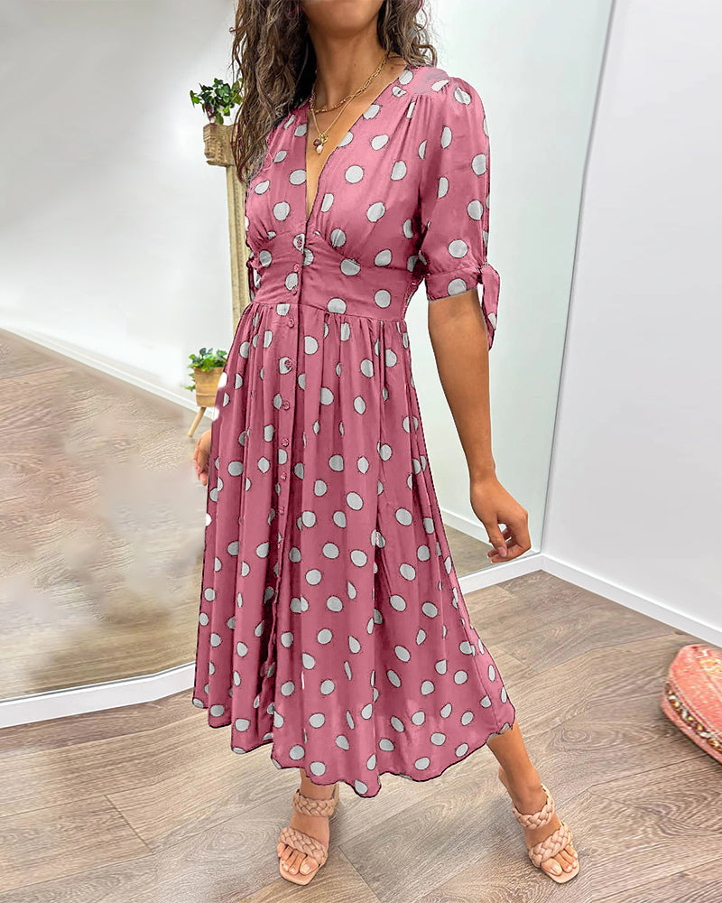 Eveline – Playful Elegance Polka Dress