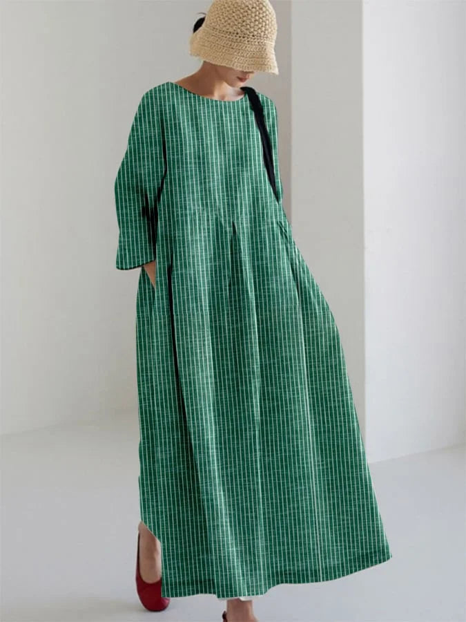 Desiree - Retro Stripes Loose Dress