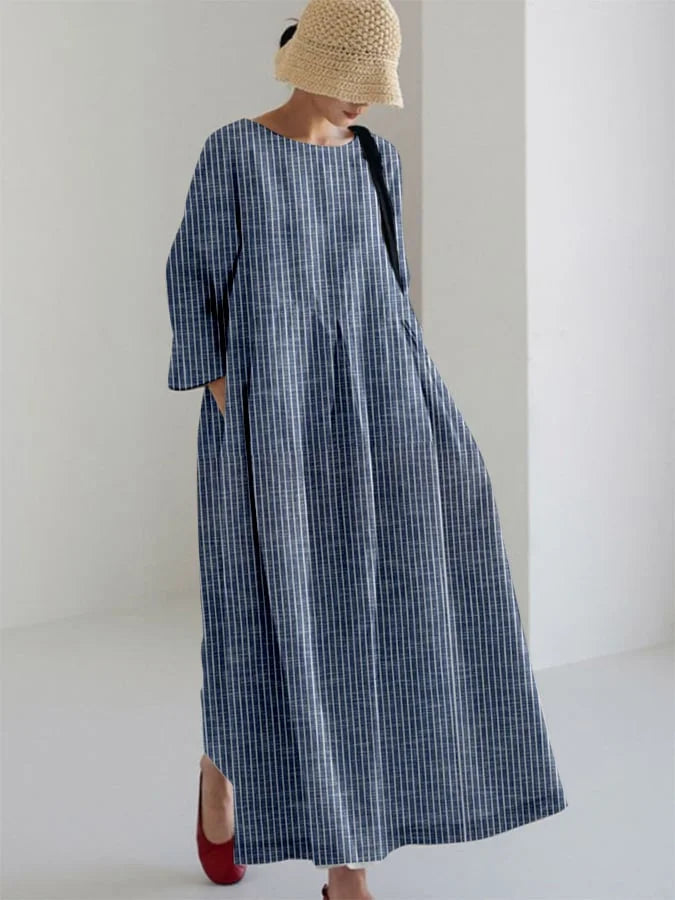 Desiree - Retro Stripes Loose Dress