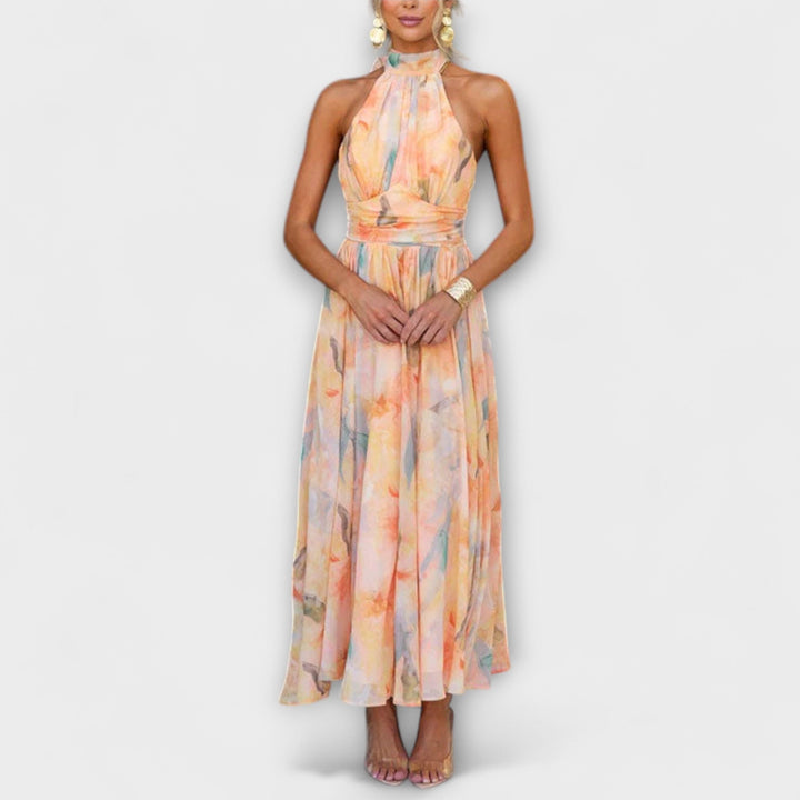 Cecille – Flowy Halter-Neck Dress
