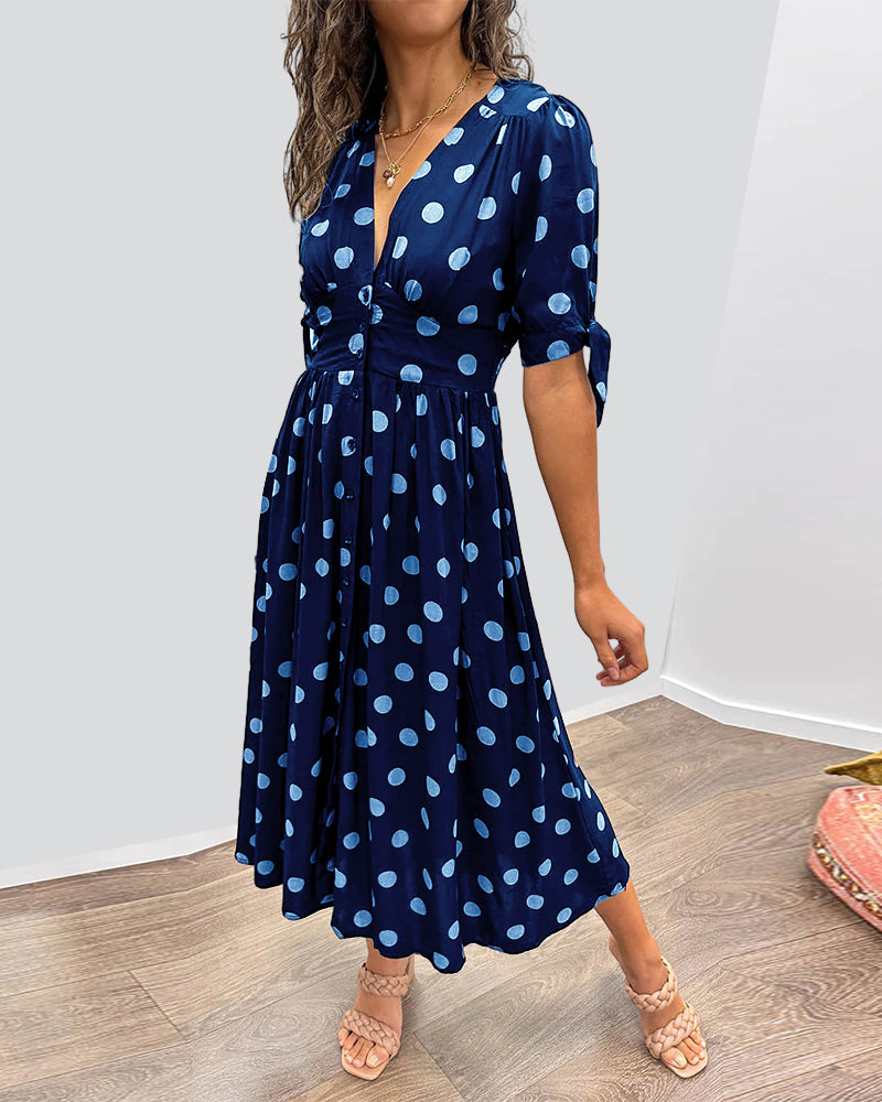 Eveline – Playful Elegance Polka Dress