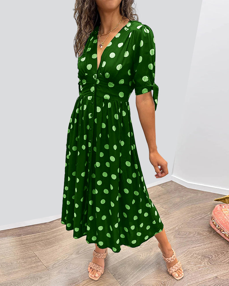 Eveline – Playful Elegance Polka Dress