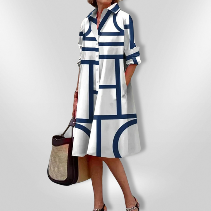 Hallie - Elegant Button-Down Dress