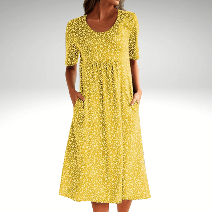 Arabella - Floral Elegance Midi Dress