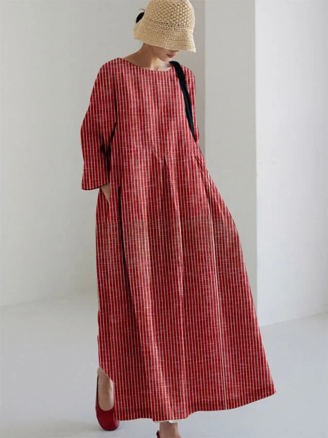 Desiree - Retro Stripes Loose Dress