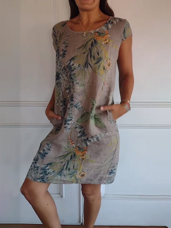 Marilyn - Comfortable Dress with Round Neck