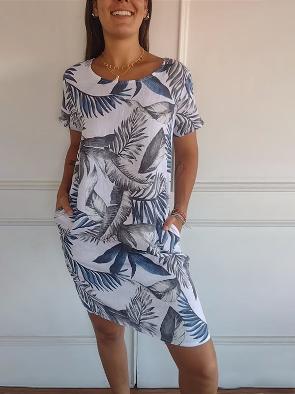Marilyn - Comfortable Dress with Round Neck