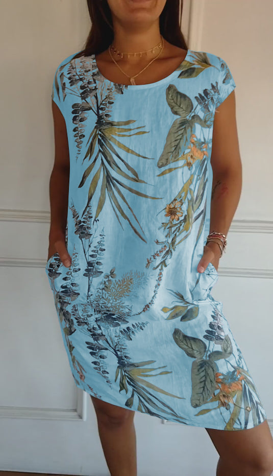 Marilyn - Comfortable Dress with Round Neck