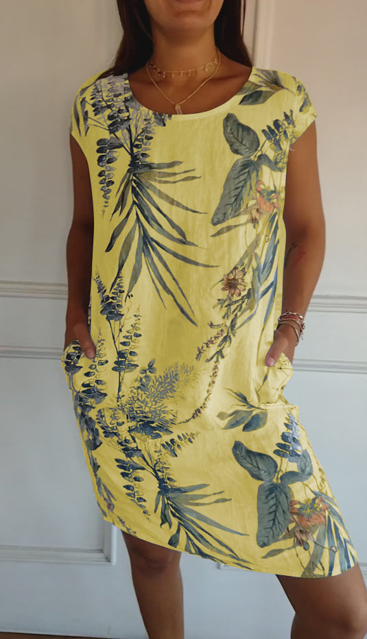 Marilyn - Comfortable Dress with Round Neck