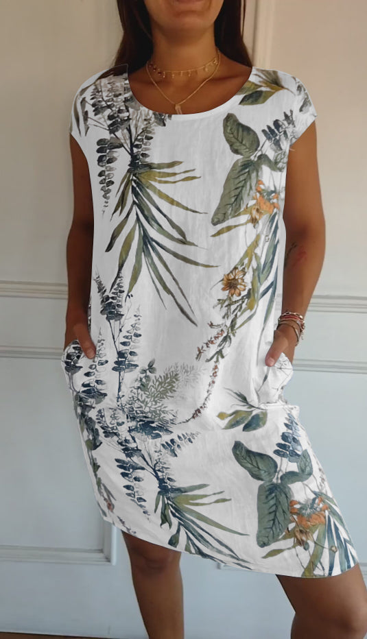 Marilyn - Comfortable Dress with Round Neck