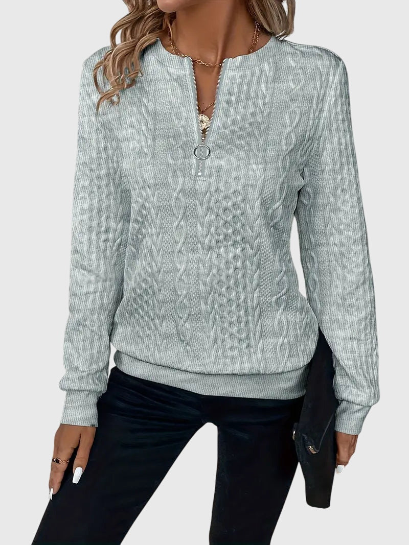 Cathie – Luxe Zip Sweater