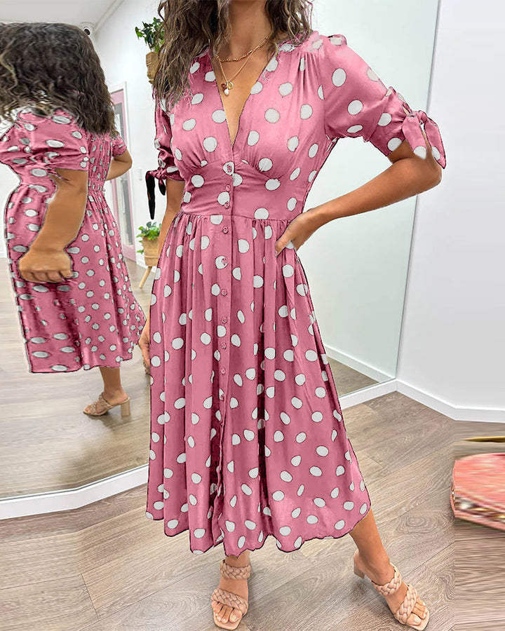 Eveline – Playful Elegance Polka Dress