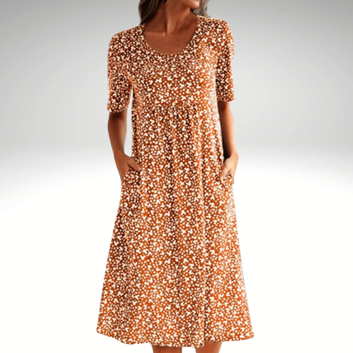 Arabella - Floral Elegance Midi Dress