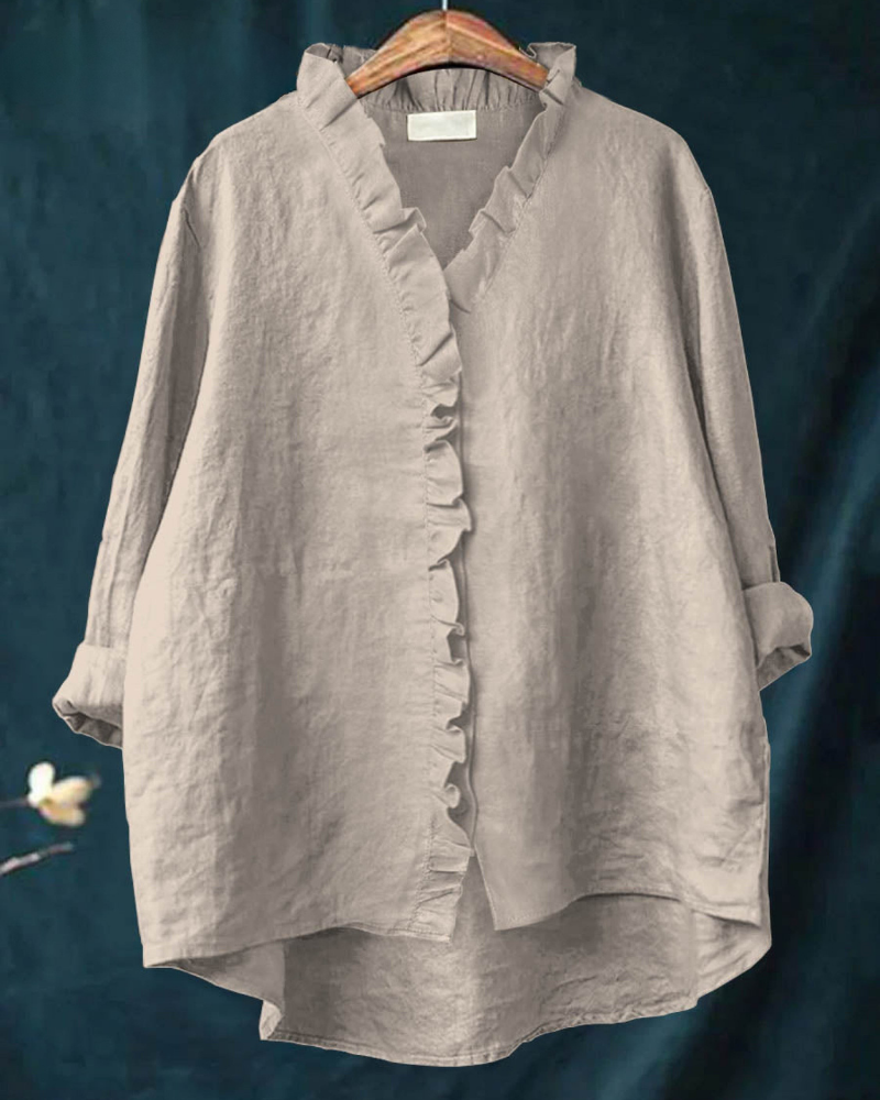 Charlotte - Effortless Comfort Ruffle Shirt